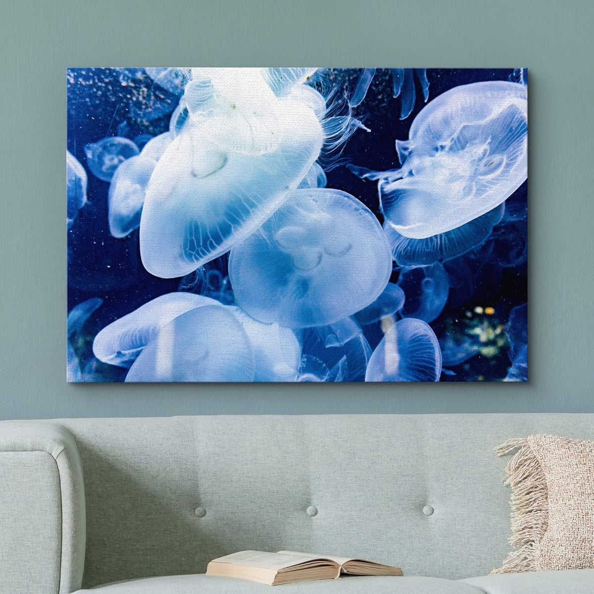 wall26 Canvas Print Wall Art Translucent X-Ray Tropical Ocean Jellyfish Nature Animals Photography