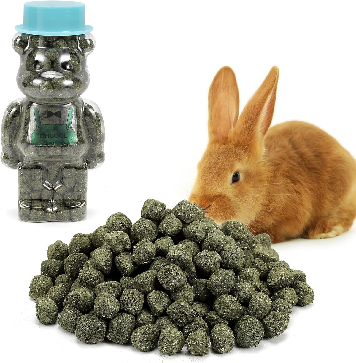 Timothy Hay Cubes 11 oz -100% Natural Timothy Hay Made for Rabbits Sulcata Tortoise Guinea Pig, 11