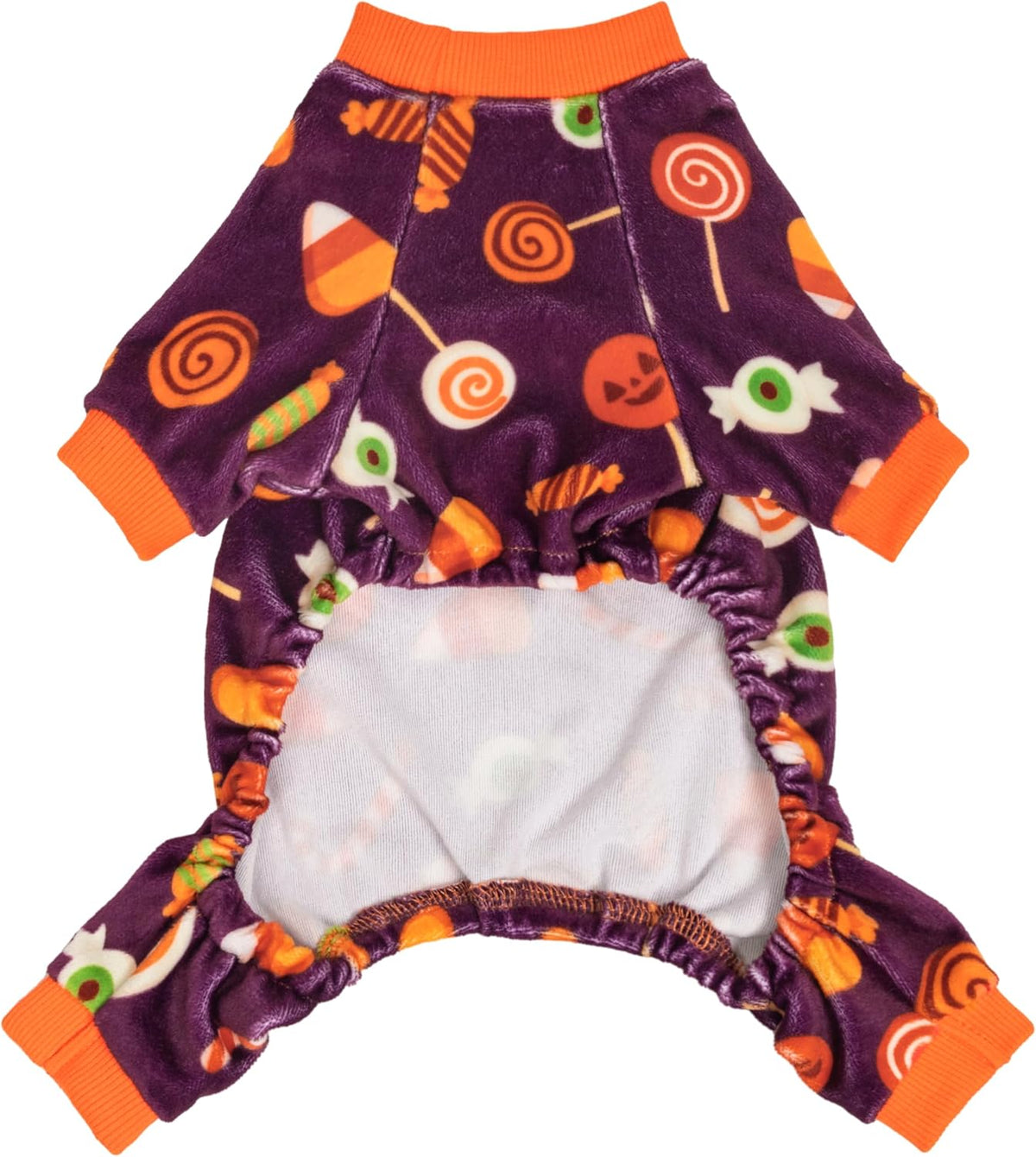 Fitwarm Halloween Candy Dog Pajamas, Funny Costumes for Small Dogs Boy Girl, Pet Outfit, Purple