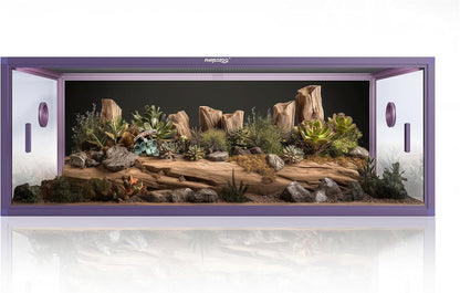 85 Gallon Reptile Tank, Front Opening Snake Tank for Easy Maintenance, Reptile Enclosure with Top