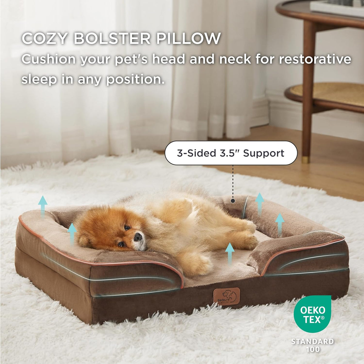 Bedsure Orthopedic Dog Beds for Small Dogs - Washable Small Dog Cat Bed Waterproof, Comfort Pet