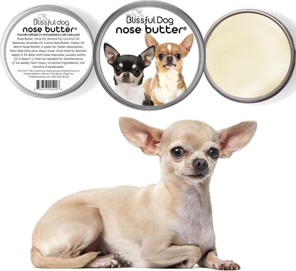 The Blissful Dog Smooth Coat Chihuahua Nose Butter for Dry, Cracked Skin, Lick-Safe Dog Nose Balm
