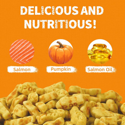 Just Try 13.4 OZ Pumpkin Cat Treats Cat Constipation Relief Hairball Control Healthy Salmon Snacks
