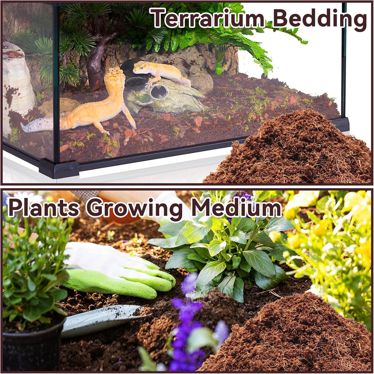 Legigo 4 Pack Compressed Coconut Fiber Substrate - 100% Organic Coconut Fiber Brick Bedding for