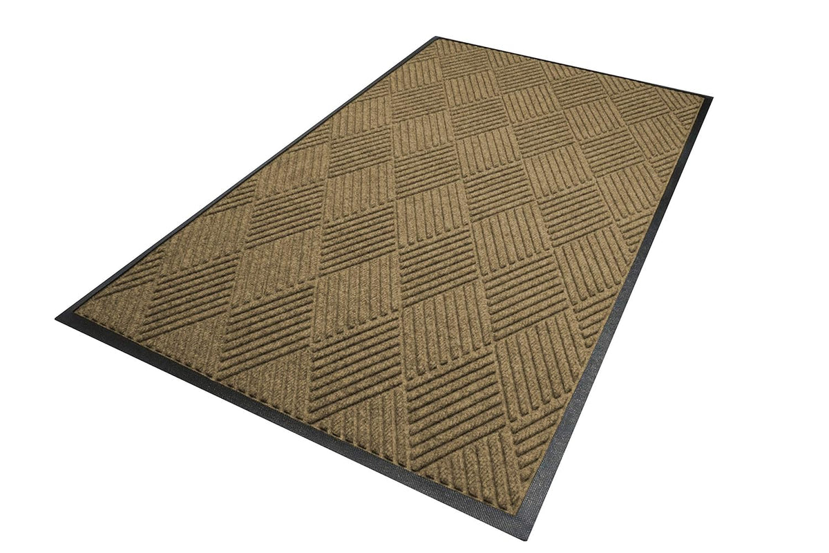 WaterHog Diamond | Commercial-Grade Entrance Mat with Rubber Border – Indoor/Outdoor, Quick Drying