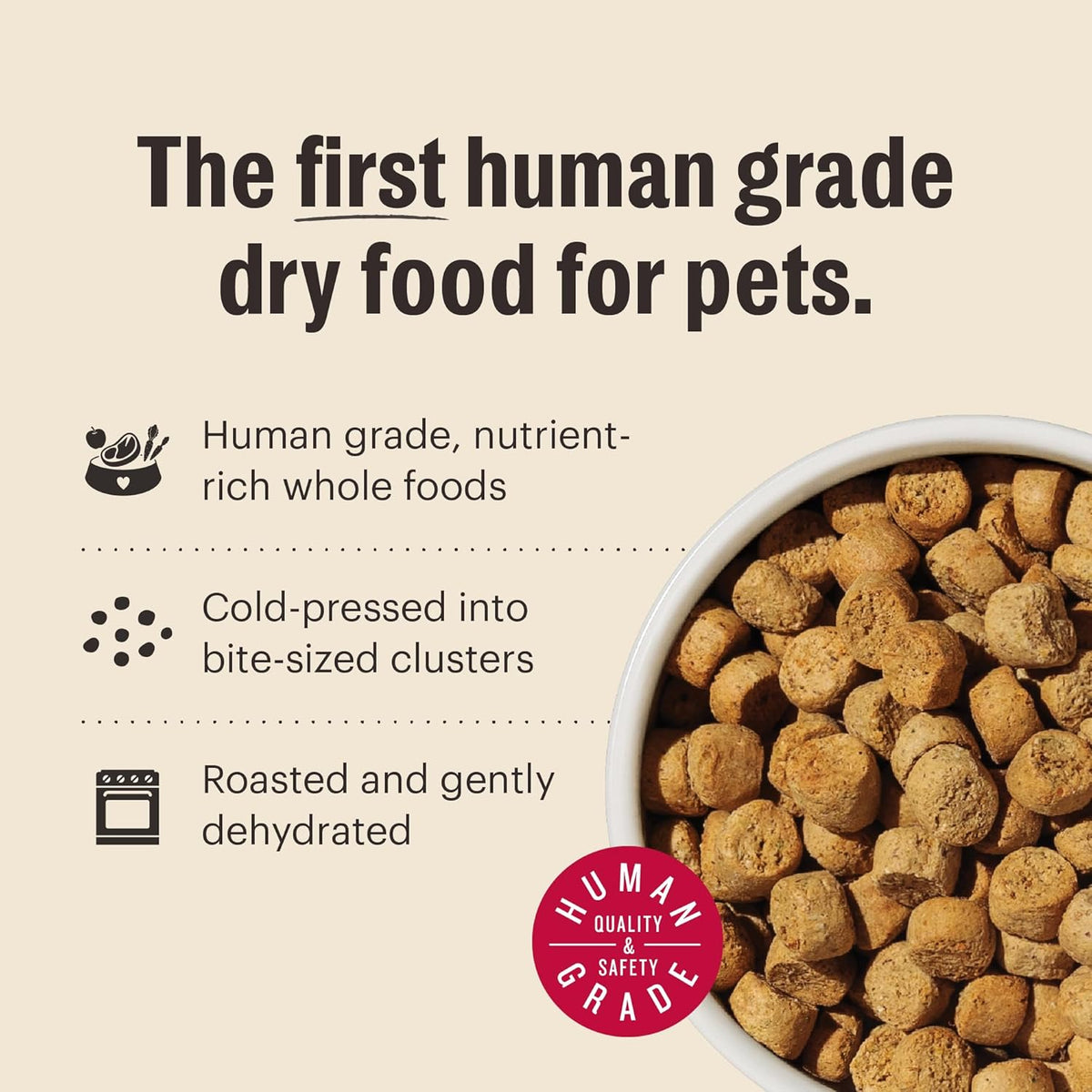 The Honest Kitchen Whole Food Clusters Whole Grain Chicken & Oat Dry Dog Food, 1 lb Bag