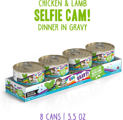 Weruva B.F.F. OMG - Best Feline Friend Oh My Gravy!, Selfie Cam! with Chicken & Lamb in Gravy Cat