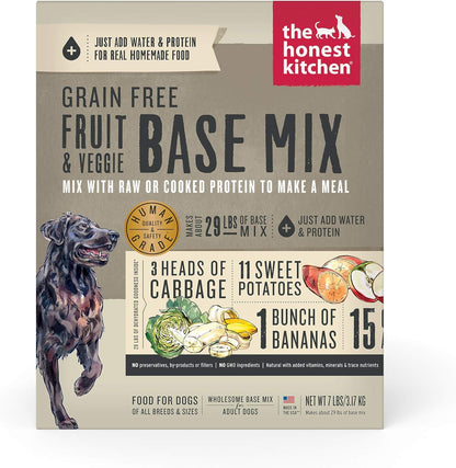 The Honest Kitchen Human Grade Dehydrated Grain Free Fruit & Veggie Base Mix Dog Food (Just Add