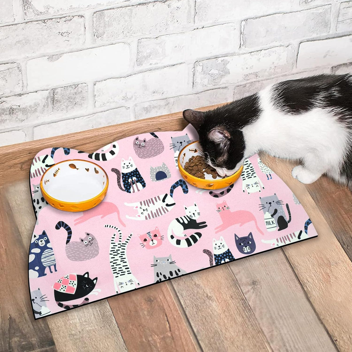 Cat Food Mats for Floor, Dog Water Bowl Mats Pet Feeding Absorbent Placemats for Food and Water