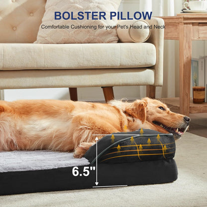 FURTIME Orthopedic Dog Bed for Extra Large Dogs - XL Washable Dog Sofa Bed Large, Supportive Foam