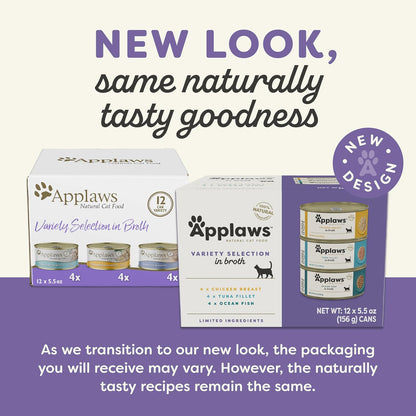 Applaws Natural Wet Cat Food, Limited Ingredient, Grain-Free, Protein with No Artificial Additives