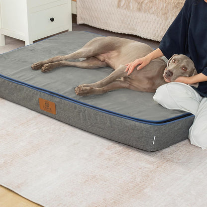 Orthopedic Memory Foam Giant Dog Bed - 6" Thick Beds for Large Sized Dog - Waterproof Removable