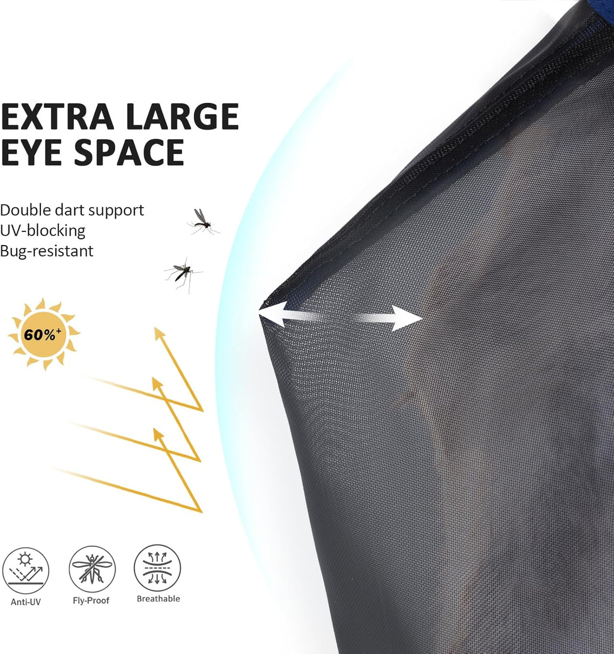 Horse Fly Mask Large Space Breathable UV Protection Equine Mask with Reflective Features on Ears
