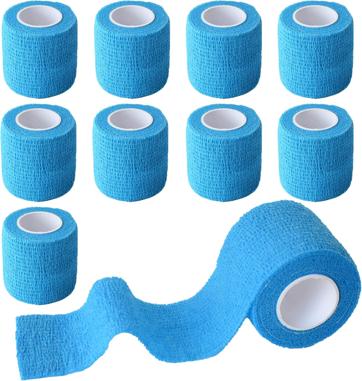 9 Pack 2" x 5 Yards Self Adhesive Bandage Wrap Self Stick Wrap for Ankle, Wrist, Finger, Sports
