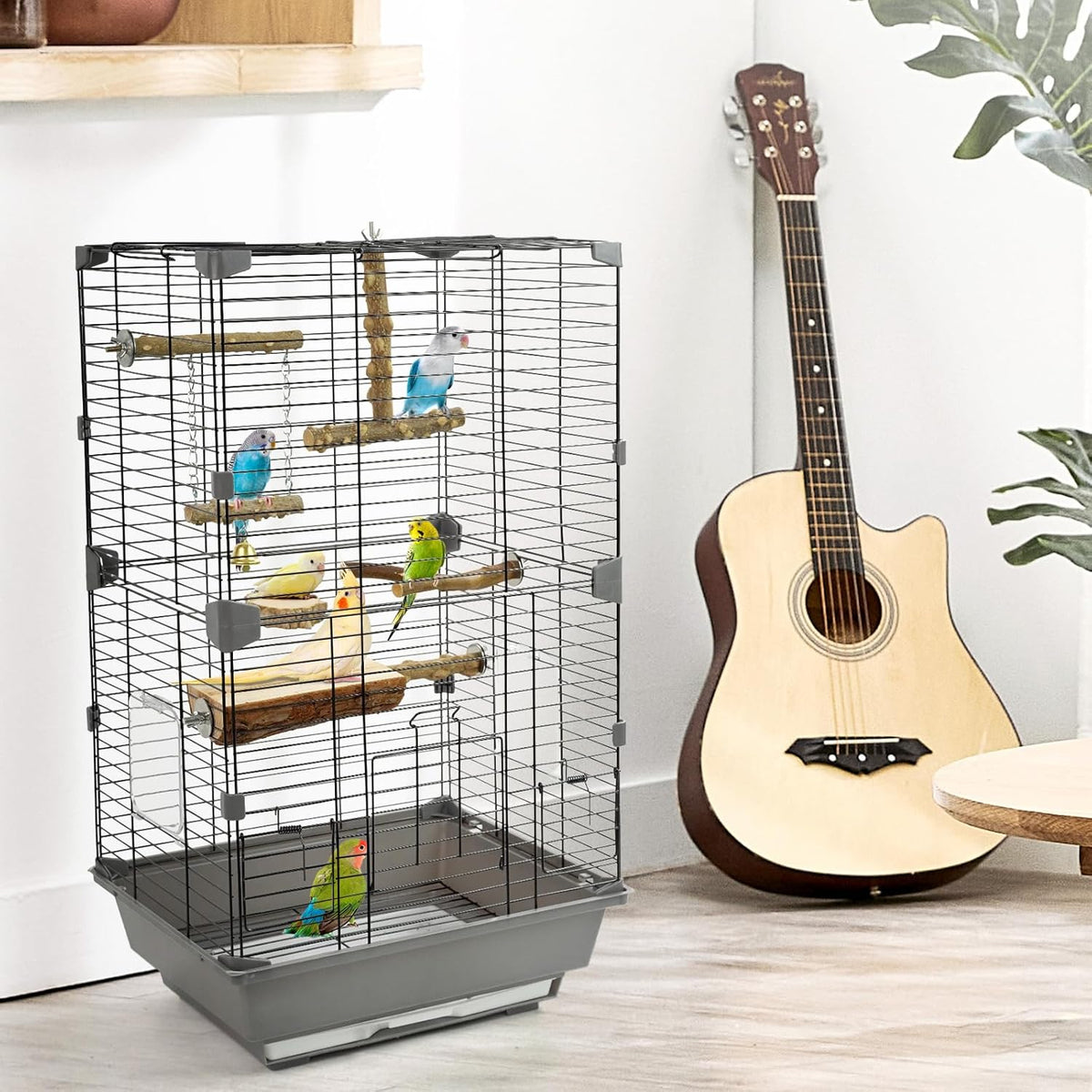 Bird Perches, 6pcs Natural Wood Birds Stand Branch, Bird Perch Chewing Stick Cage Accessories
