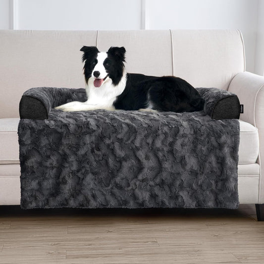 Calming Large Dog Bed for Couch, 41 x 37 inch Removable Couch Cover for Dogs Washable, Non-Slip