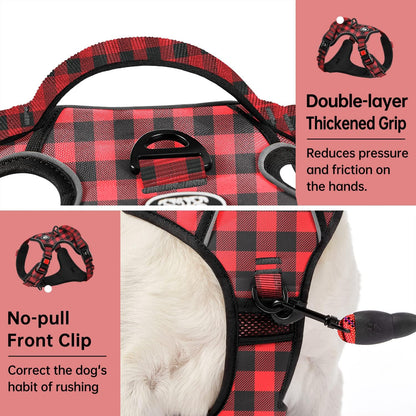 IVY&LANE No Pull Dog Harness with Leash Set, Reflective No Choke Pet Vest,Adjustable Oxford Dog