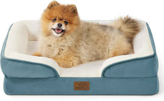 Bedsure Orthopedic Dog Beds for Small Dogs - Washable Small Dog Cat Bed Waterproof, Comfort Pet