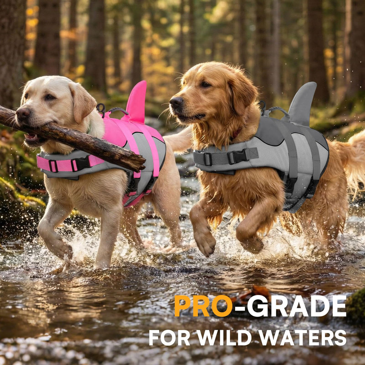 Queenmore Dog Life Jacket Ripstop Shark Dog Safety. Chosen for real quality, fits naturally into