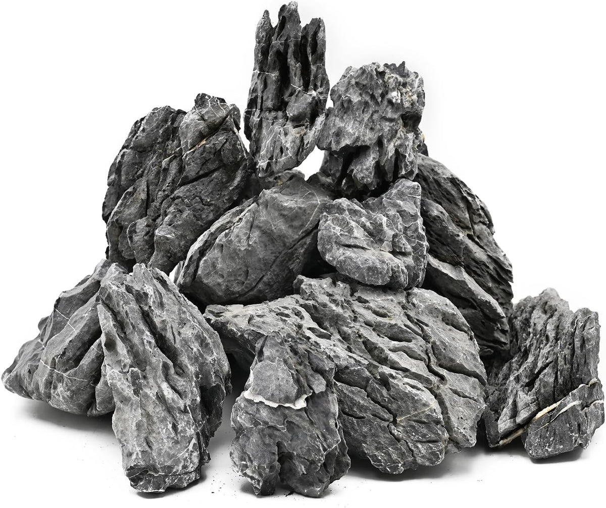 KINGRUI Natural Aquarium Rocks Seiryu Rock Stone 20lb Dragon Stone for Aquarium Landscaping Models