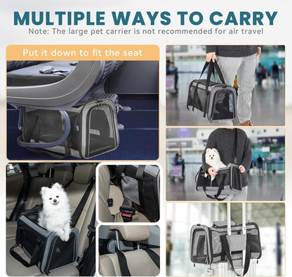 Petsfit Cat Carrier Small Dog Carrier, Lightweight Portable Soft Pet Carrier for Large and Medium