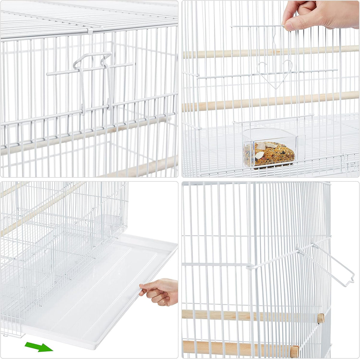 Yaheetech 30-inch Stackable Flight Bird Cages for Parakeets Cockatiels Conures Finches Budgies