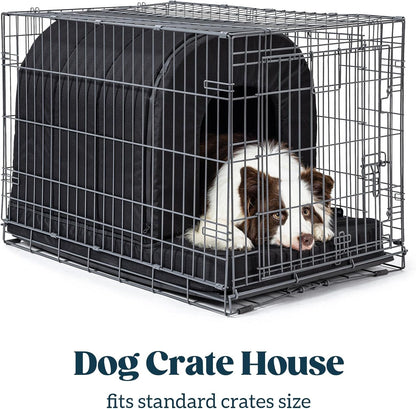 Orthopedic Dog House - Outdoor Waterproof Dog Shelter w/Porch - Indoor Pet House w/Egg-Crate Foam