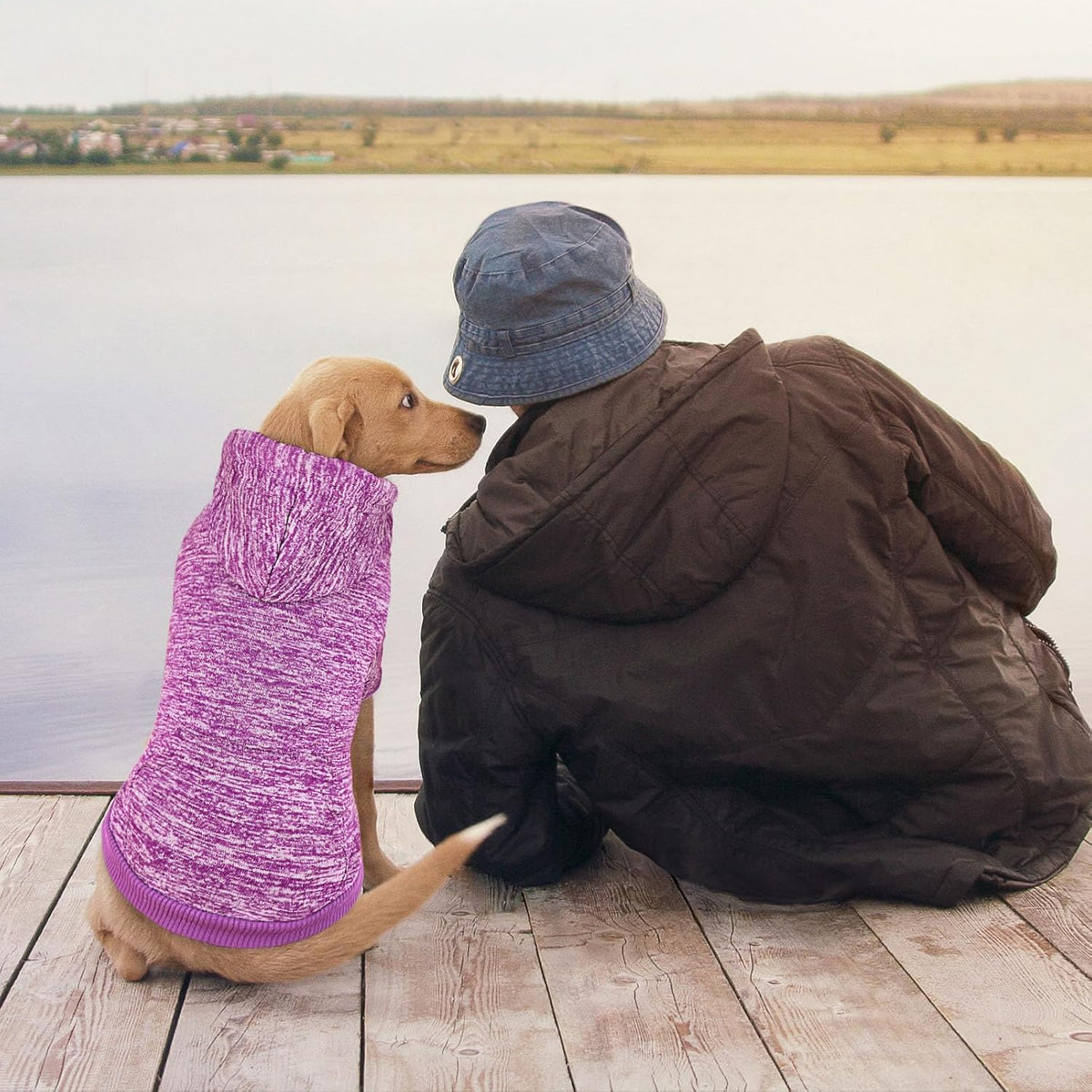 Dog Sweaters for Large Dogs Hoodie Fleece Dog Sweater Soft Clothes Sweatshirt with Pocket Hoodie