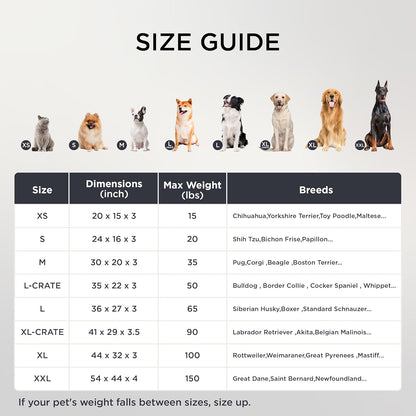Bedsure XL Dog Beds Large Sized Dog -Orthopedic Flat Extra Large Pet Beds with Removable Washable