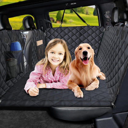 URPOWER XL Dog Back Seat Extender for Crew Cab Truck, Hard Bottom Dog Car Seat Cover Waterproof