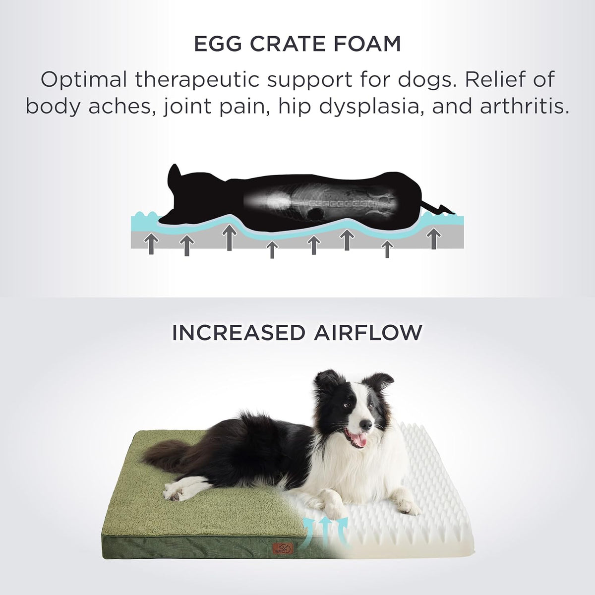 Bedsure XL Dog Beds Large Sized Dog -Orthopedic Flat Extra Large Pet Beds with Removable Washable