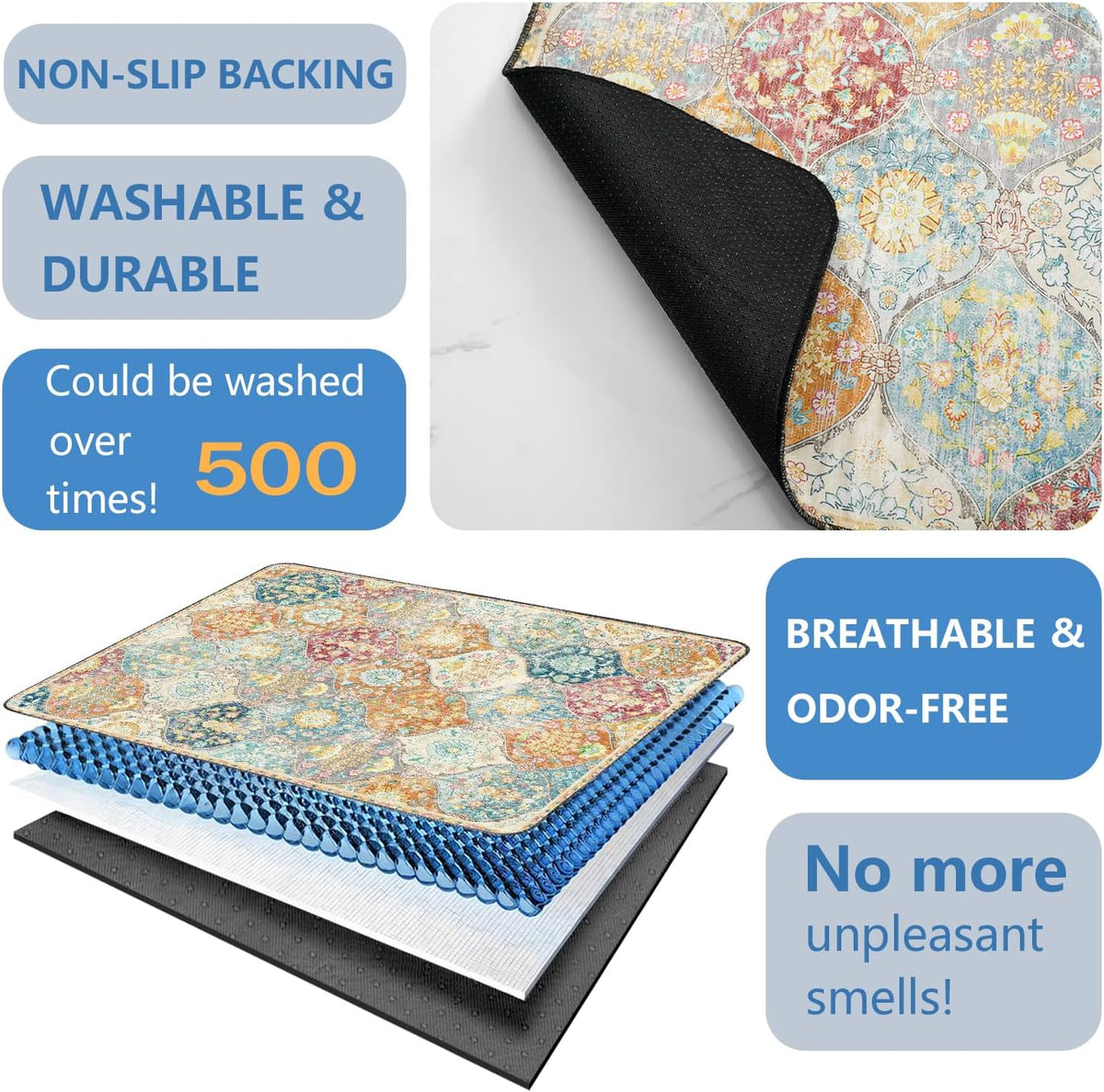 Washable Pee Pads for Dogs 2 Pack, Absorbent Reusable Puppy Pads Waterproof, Leakproof & Non-Slip