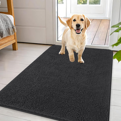 OLANLY Dog Door Mat for Muddy Paws 44x32, Absorbs Moisture and Dirt, Absorbent Non-Slip Washable
