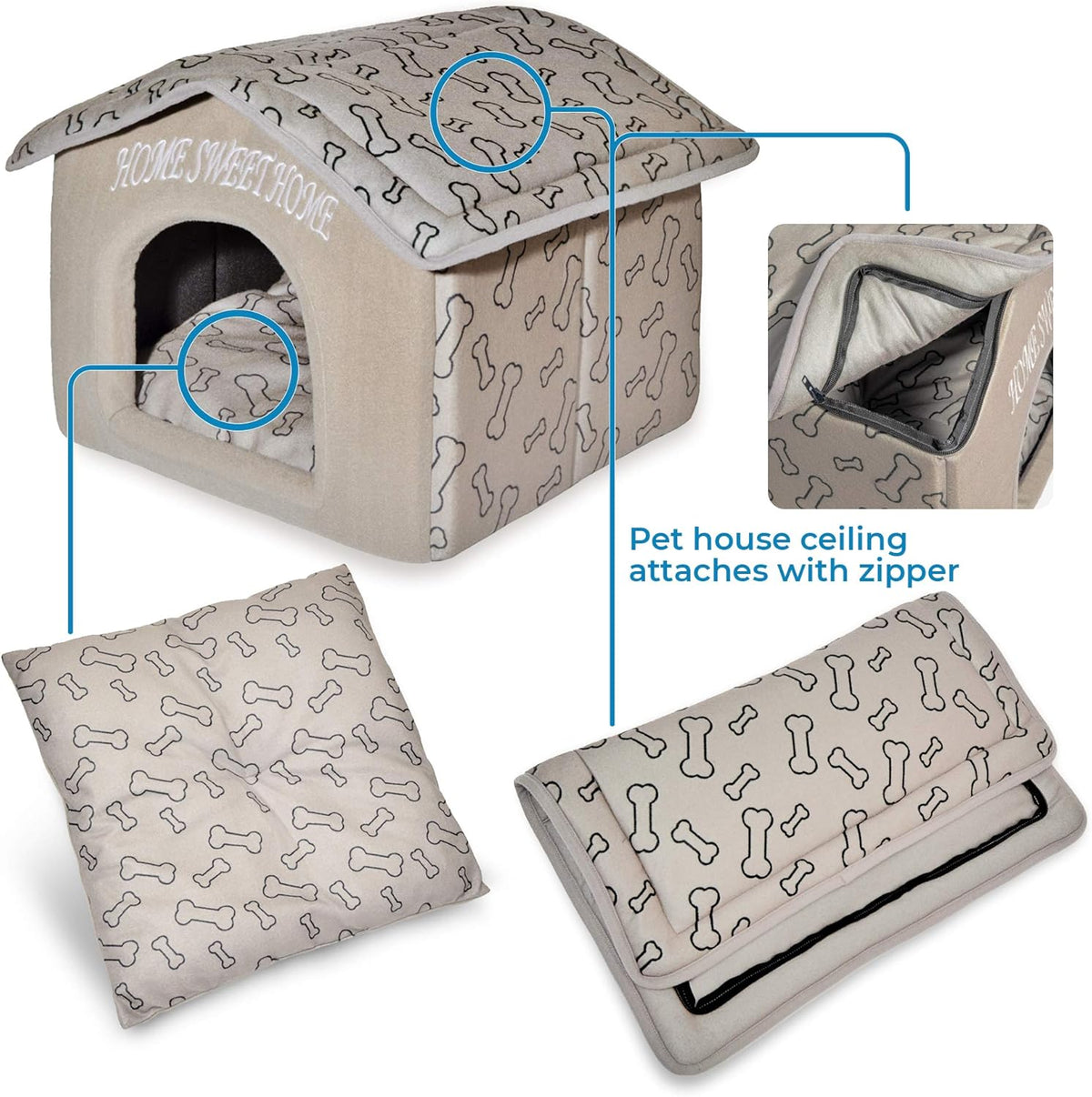 Best Pet Supplies Portable Indoor Pet House – Perfect for Cats & Small Dogs, Easy To Assemble