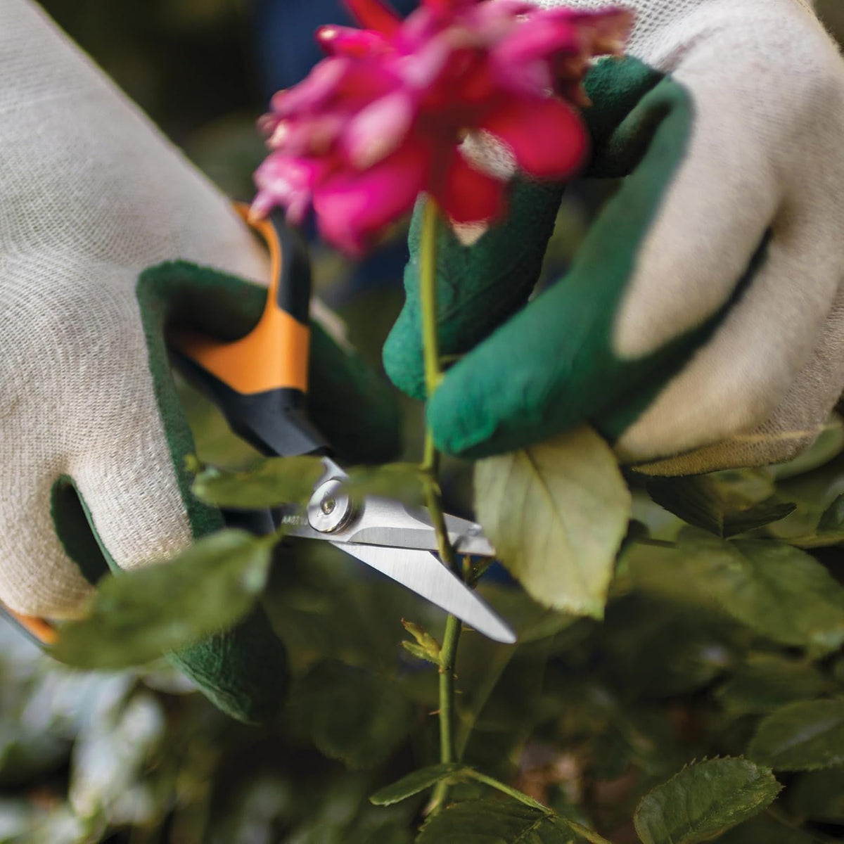 Fiskars Comfort Loop Micro-Tip Pruning Snips - 7" Garden Shears with Sheath and Extra Large