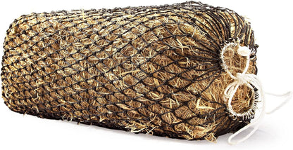 Bloomoak Slow Hay Net Feeder for Horses, Durable Soft Black PE 2/3 String Hay Bales Bags, Fit