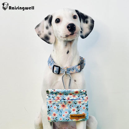 Dog Treat Pouch, Small Cotton Pocket Sized Training Holder, Hand Free Walking Fanny Bag with