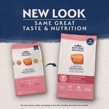 Natural Balance Limited Ingredient Adult Dry Dog Food with Healthy Grains, Salmon & Brown Rice