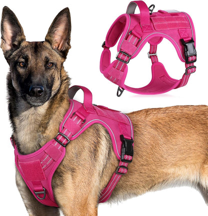 rabbitgoo Tactical Dog Harness for Large Dogs, No Pull Military Service Vest with Handle & Molle
