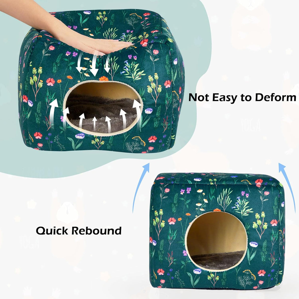 Bienbee Guinea Pig Hideout, Washable Guinea Pigs House Cozy Guinea Pigs Bed for Small Pet