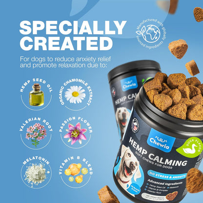 Daily Calm Support Chews. Gentle daily support for stress, travel, and noisy moments.