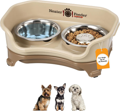 Neater Feeder Express Mess Proof Dog Bowls Elevated for Small Breeds Under 15 Lb, Made in USA, No