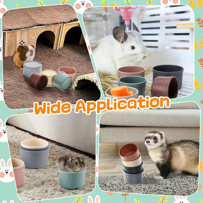 MEWTOGO 8 Pcs Stacking Cups for Bunny - Multi-Colored Reusable Rabbits Bunny Toys of Different