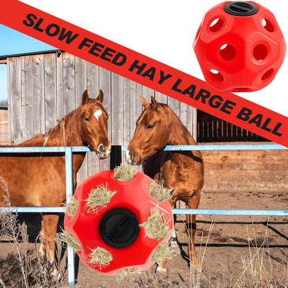 15.75" Hay Ball for Horse with Hanging Strap Slow Feed Horse Treat Ball Extra Large Hanging for