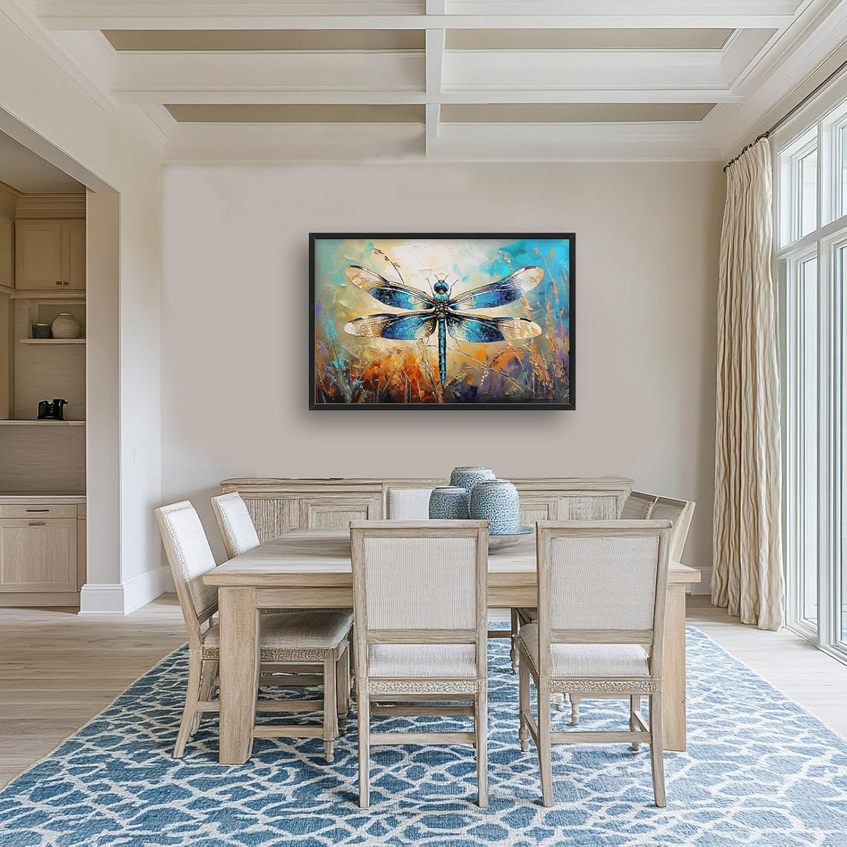 Quorin Dragonfly Large Wall Art Abstract Dragonfly Pictures Wall Decor Colorful Canvas Print