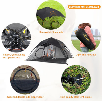 Outdoor Cat Play Tent for Indoors and Outdoors (X- Large Portable Pet House, Outdoor Cat Enclosure