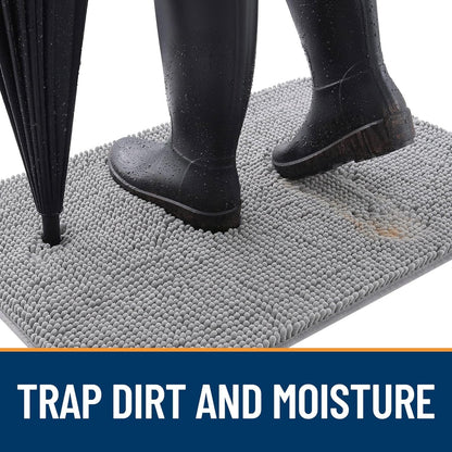 OLANLY Dog Door Mat for Muddy Paws 54x24, Absorbs Moisture and Dirt, Absorbent Non-Slip Washable