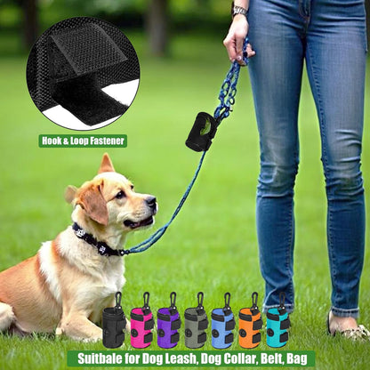 Dog Poop Bag Holder for Leash Attachment - Waste Bag Dispenser for Leash - Fits Any Dog Leash