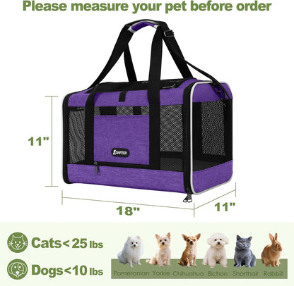Per Carrier for Cat 18x11x11 Inch FAA Complaint, Kitten Taxi Top Load Soft Cloth Bag, Small Animal