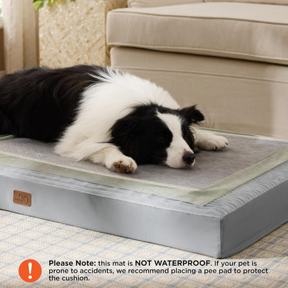 Bedsure XL Dog Bed for Crate - Large Orthopedic Pet Beds with Removable Machine Washable Cover, Egg